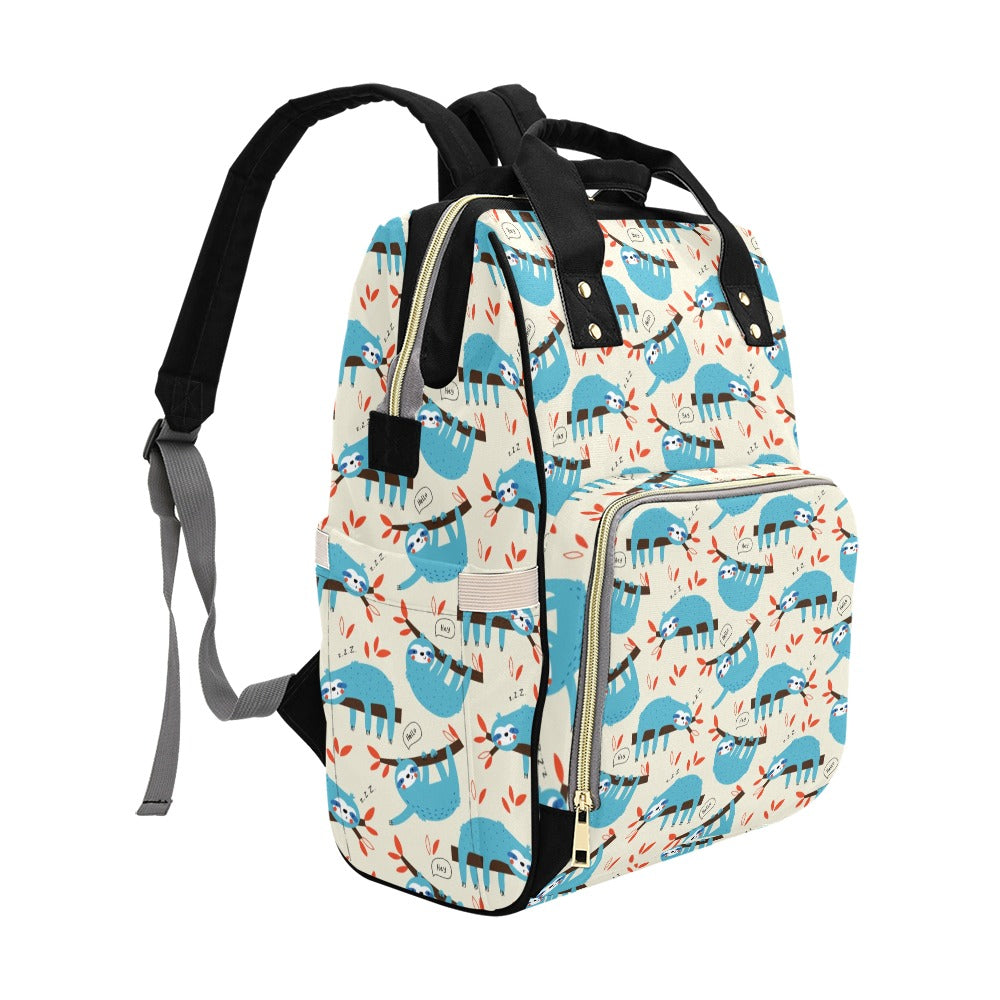 Sloth Print Design LKS3011 Diaper Bag Backpack