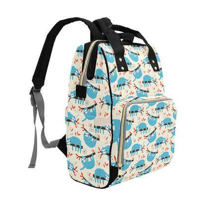Sloth Print Design LKS3011 Diaper Bag Backpack