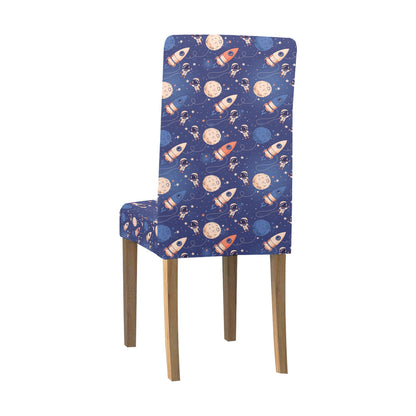 Space Astronaut Rocket Print Design LKS304 Dining Chair Slipcover