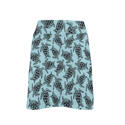 Sea Turtle Print Design LKS3010 17" Golf & Pickleball Skort with Pockets
