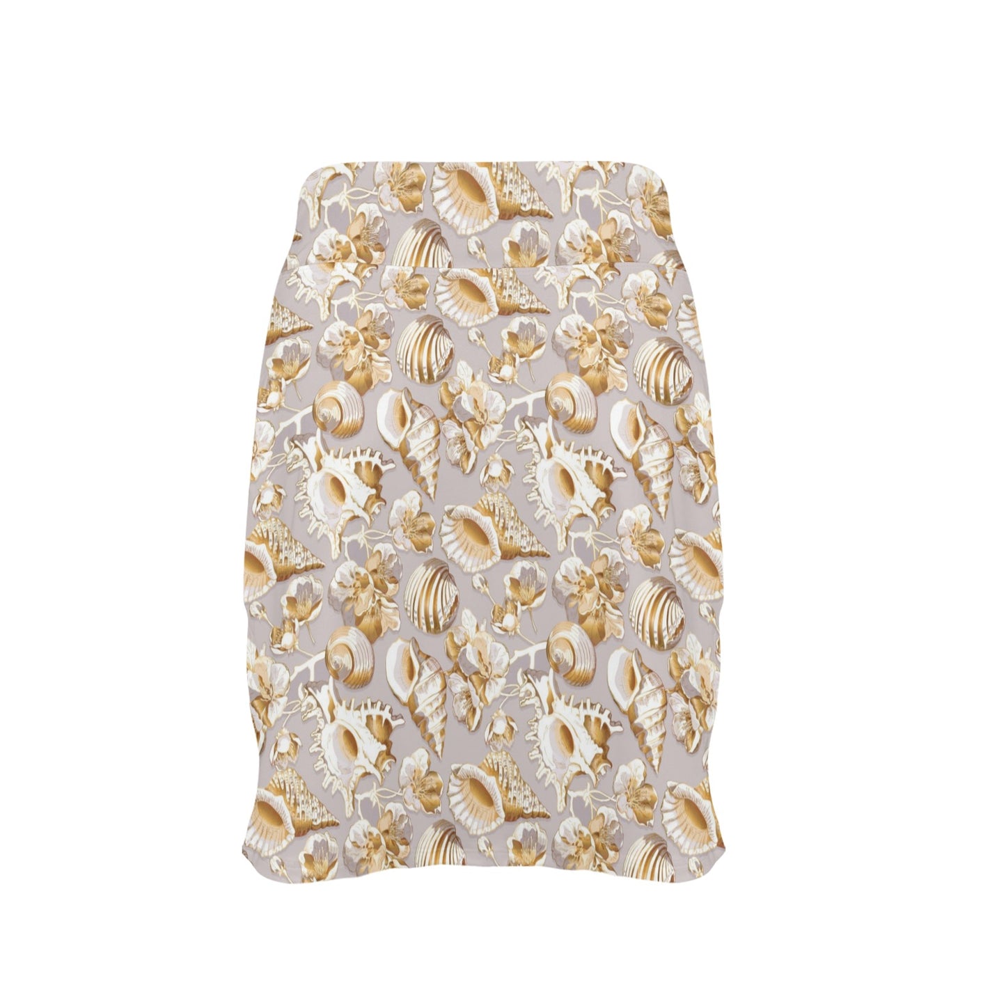 Seashell Print Design LKS309 17" Golf & Pickleball Skort with Pockets