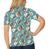 Accordion Pattern Print Design 02 Women's Polo Shirt