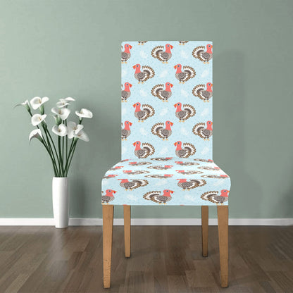 Turkey Print Design LKS403 Dining Chair Slipcover