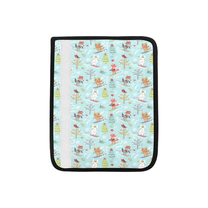 Ski Fox Cute Print Design LKS303 Car Seat Belt Cover