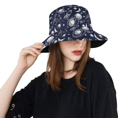 Space Rocket Print Design LKS301 Unisex Bucket Hat