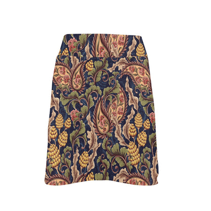 Floral Vintage Classic Print 17" Golf & Pickleball Skort with Pockets