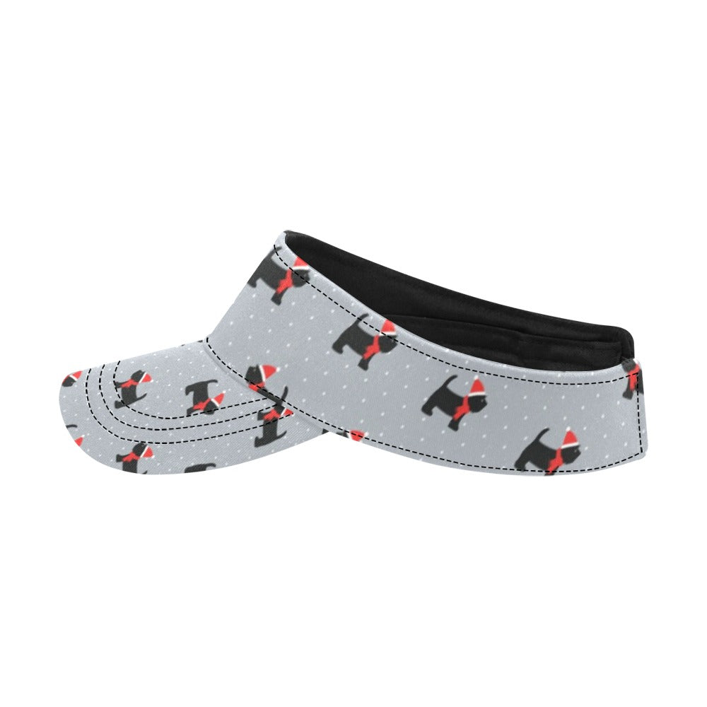 Scottish Christmas Themed Terriers Print Design LKS3018 Unisex Sun Visor