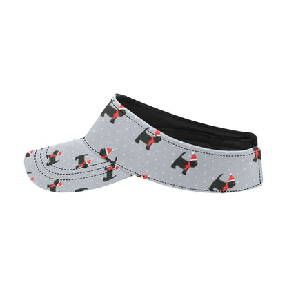 Scottish Christmas Themed Terriers Print Design LKS3018 Unisex Sun Visor