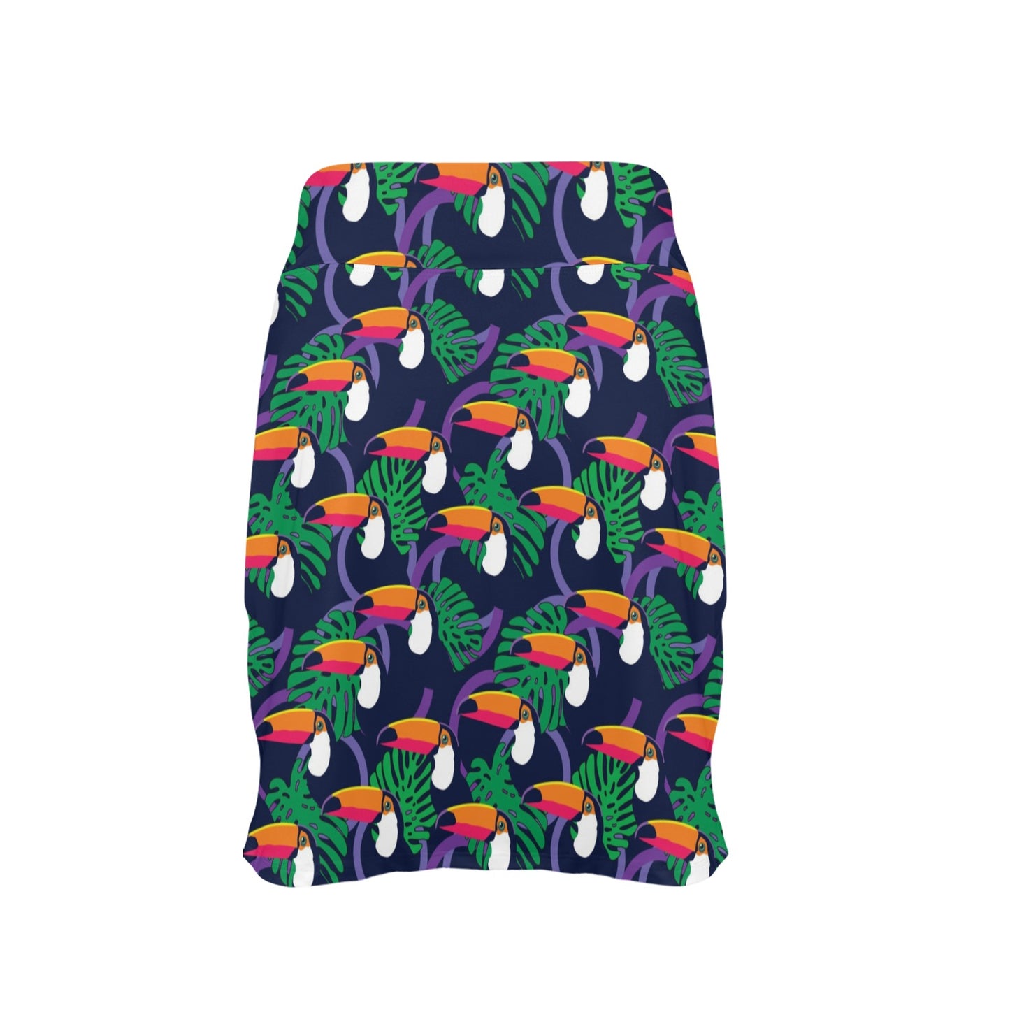 Toucan Print Design LKS302 17" Golf & Pickleball Skort with Pockets