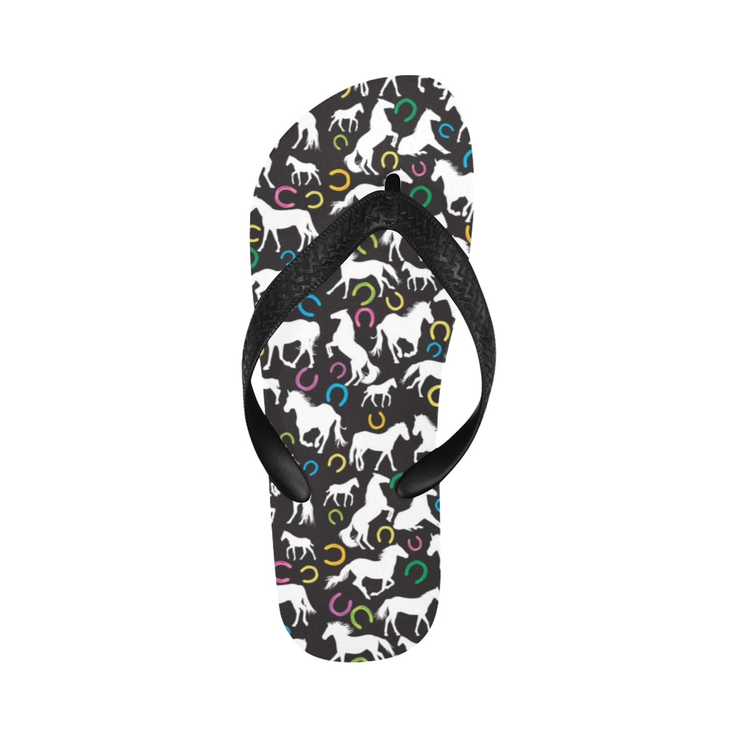 Horse Hoof Colorful Print Design LKS301 Flip Flops