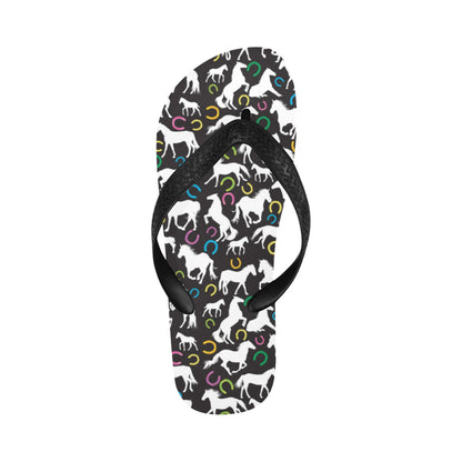 Horse Hoof Colorful Print Design LKS301 Flip Flops