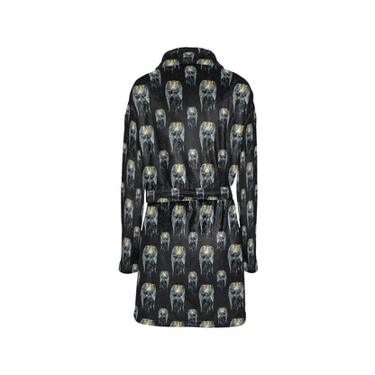 Angel with Wings Cute Design Print Women's Fleece Robe