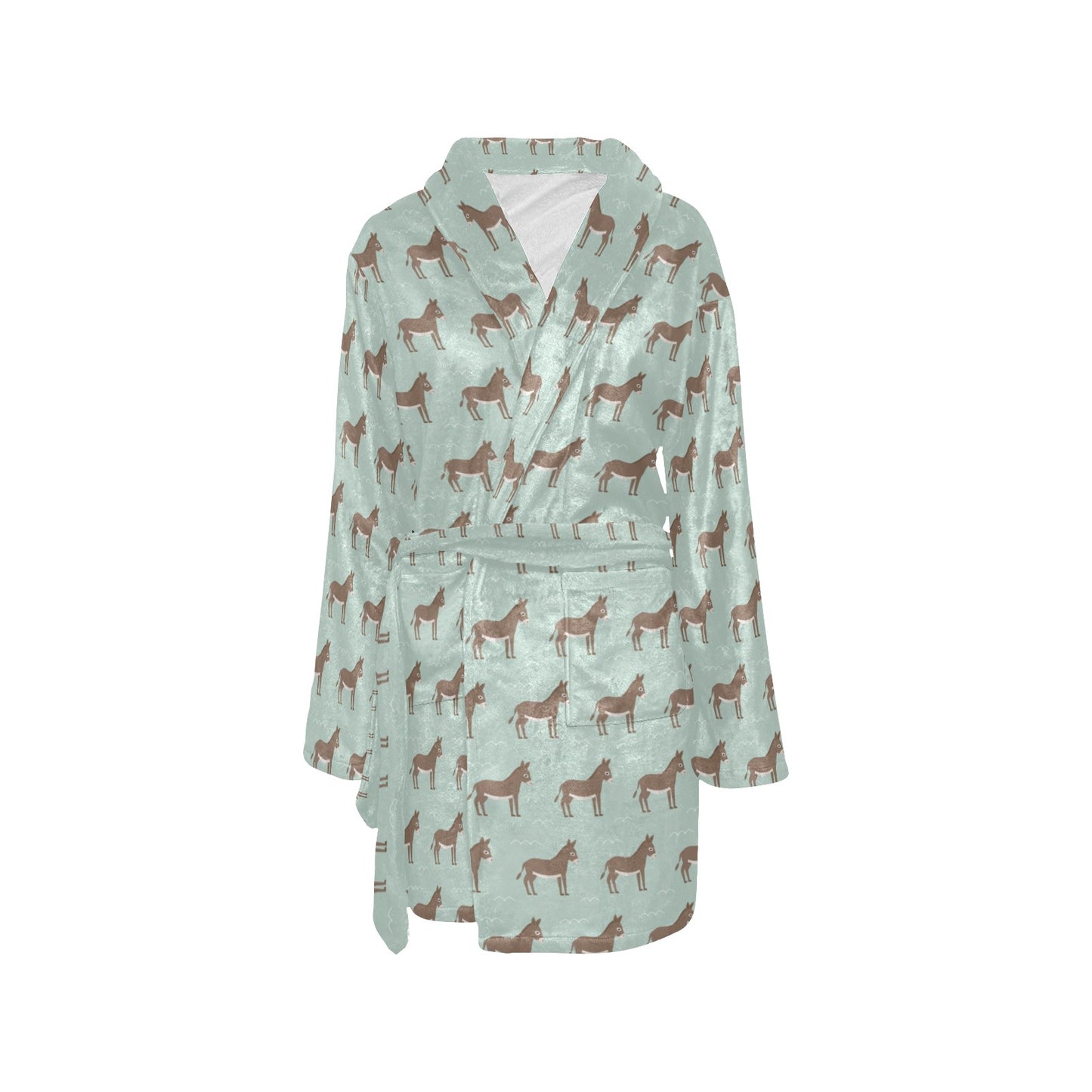 Donkey Print Design LKS402 Women's Fleece Robe