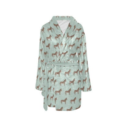Donkey Print Design LKS402 Women's Fleece Robe
