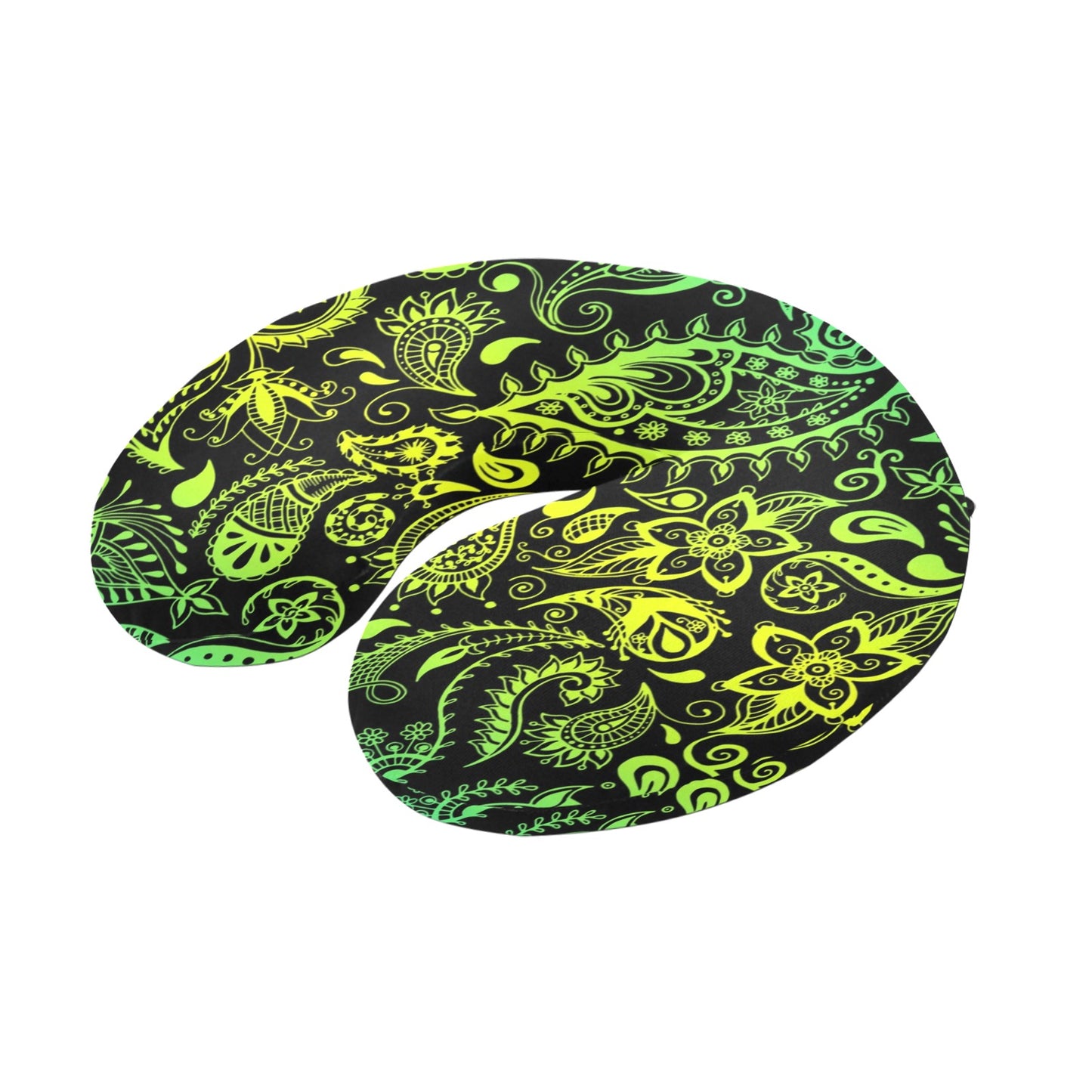Paisley Green Design Print U-Shaped Travel Neck Pillow