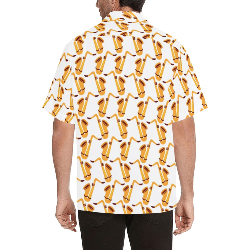 Saxophone Print Design LKS404 Men's Men's Hawaiian Shirt