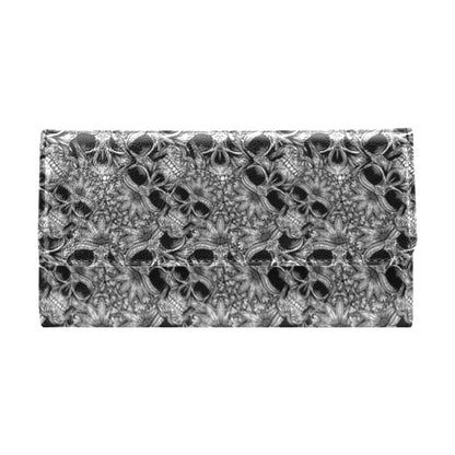 Skull Tattoo Design Print Women's Trifold Wallet