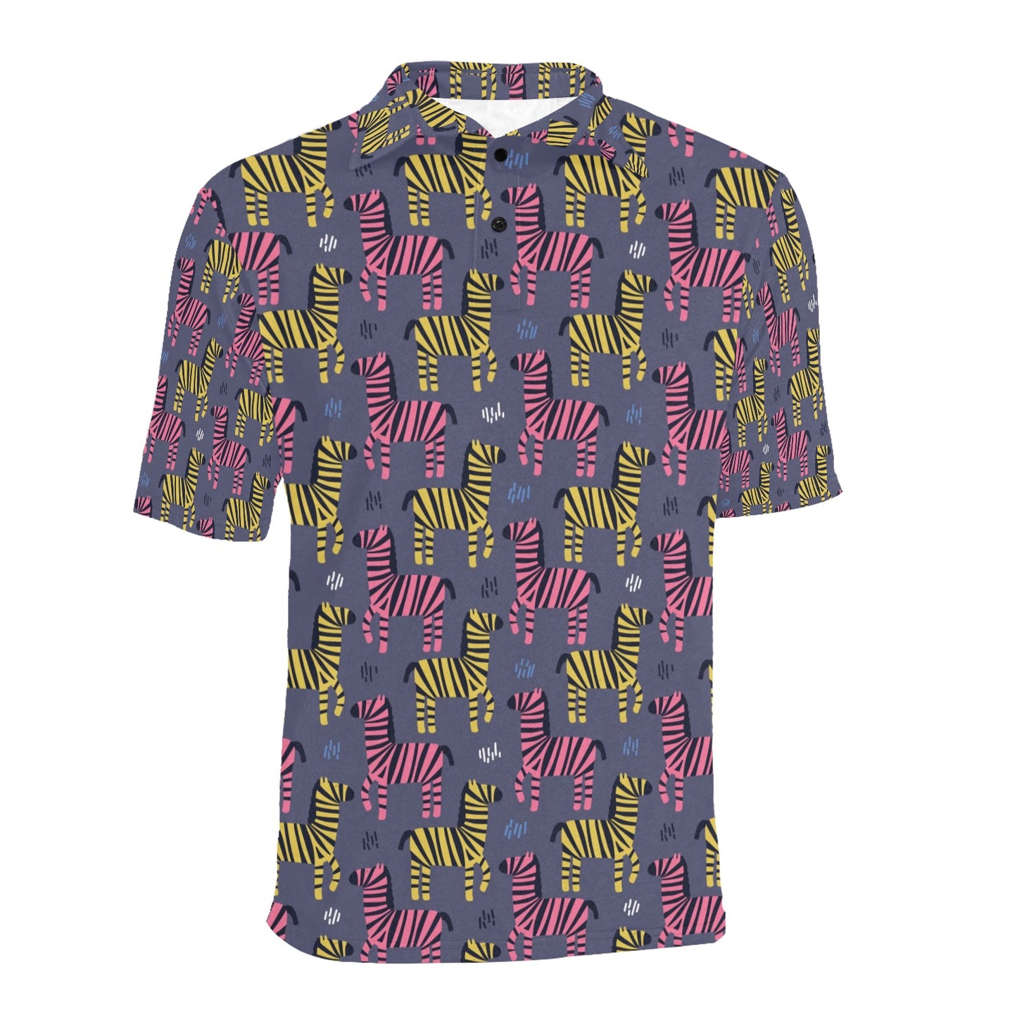 Zebra Print Design LKS303 Men Polo Shirt
