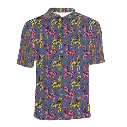 Zebra Print Design LKS303 Men Polo Shirt