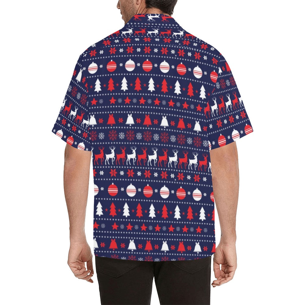 Reindeer Print Design LKS404 Men's Men's Hawaiian Shirt