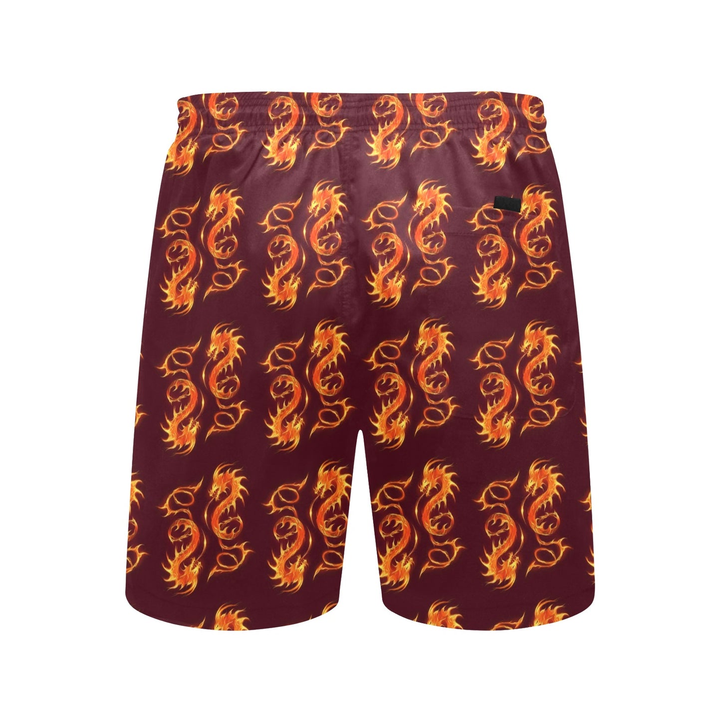 Dragons Fire Design Men's Swim Trunks Beach Shorts