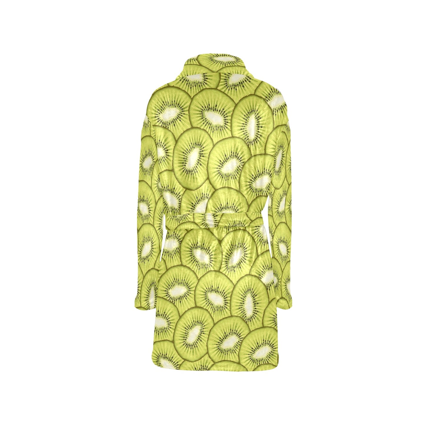 Kiwi Pattern Print Design KW07 Women's Fleece Robe