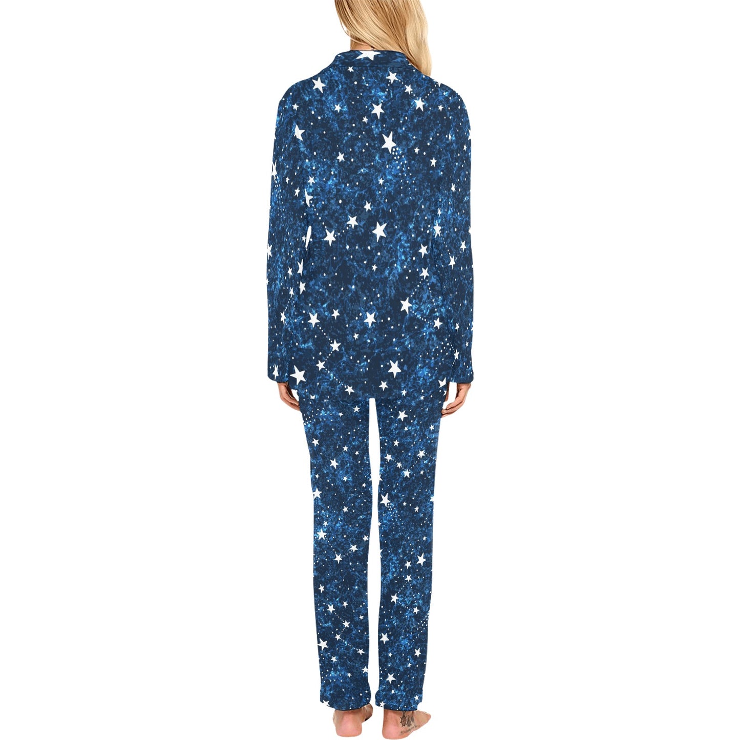 Cosmic Pattern Print Design 05 Women's Long Pajama Set