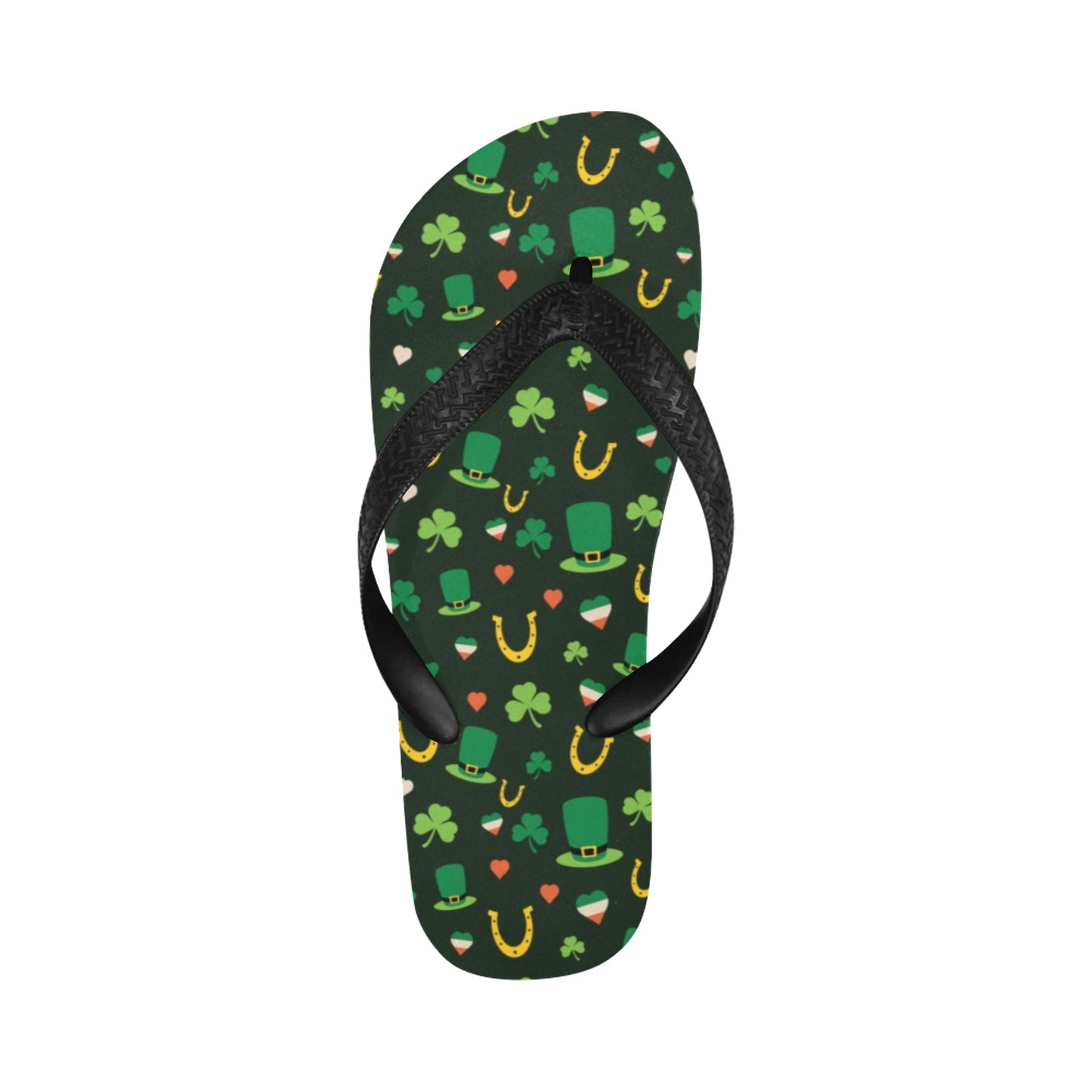 Shamrock Print Design LKS308 Flip Flops