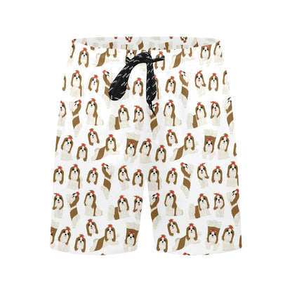 Shih Tzu Print Design LKS302 Men's Swim Trunks Beach Shorts