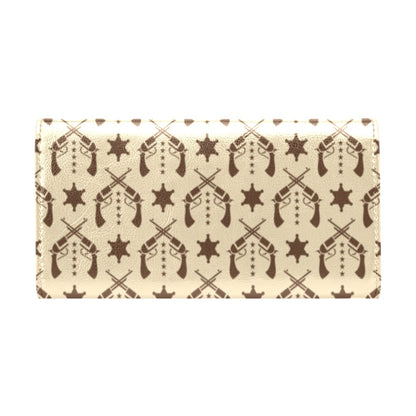 Western Cowboy Print Design LKS302 Women's Trifold Wallet