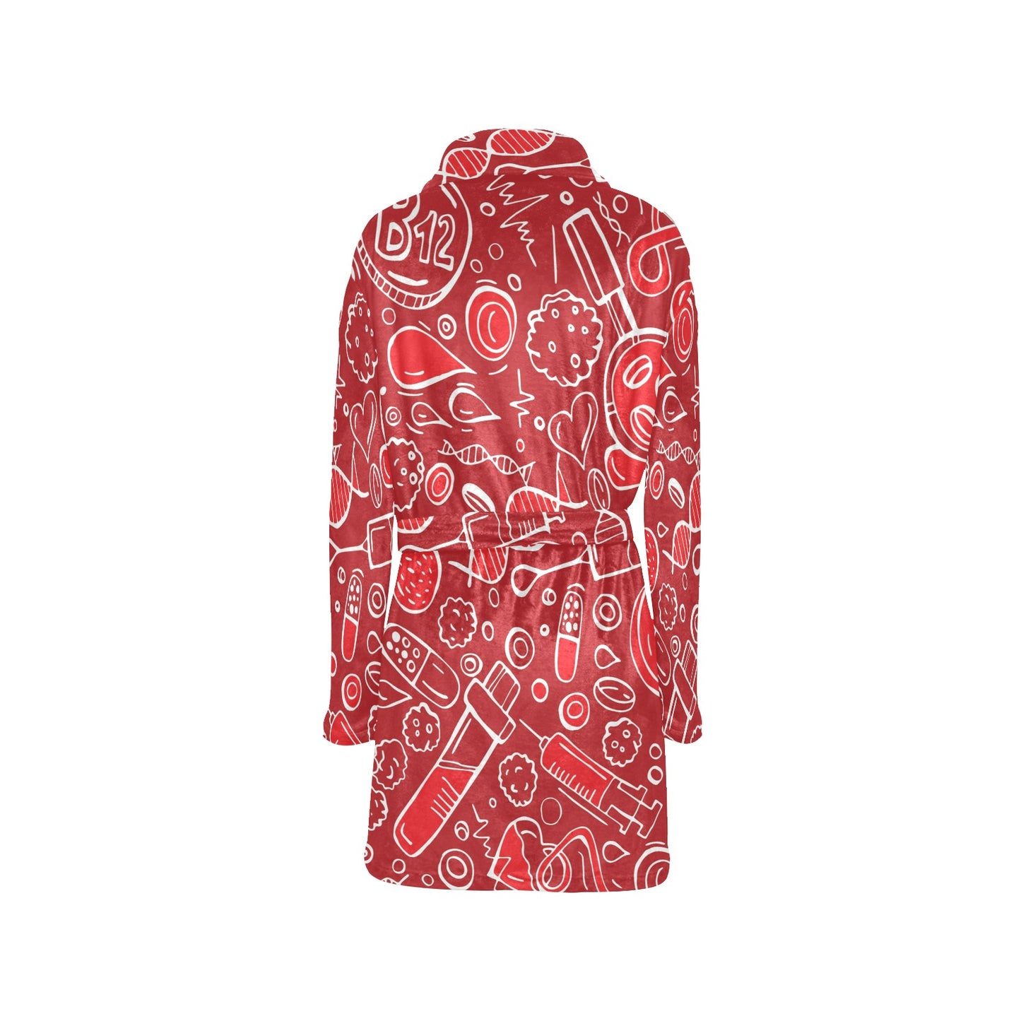 Phlebotomist Pattern Print Design A02 Women's Fleece Robe