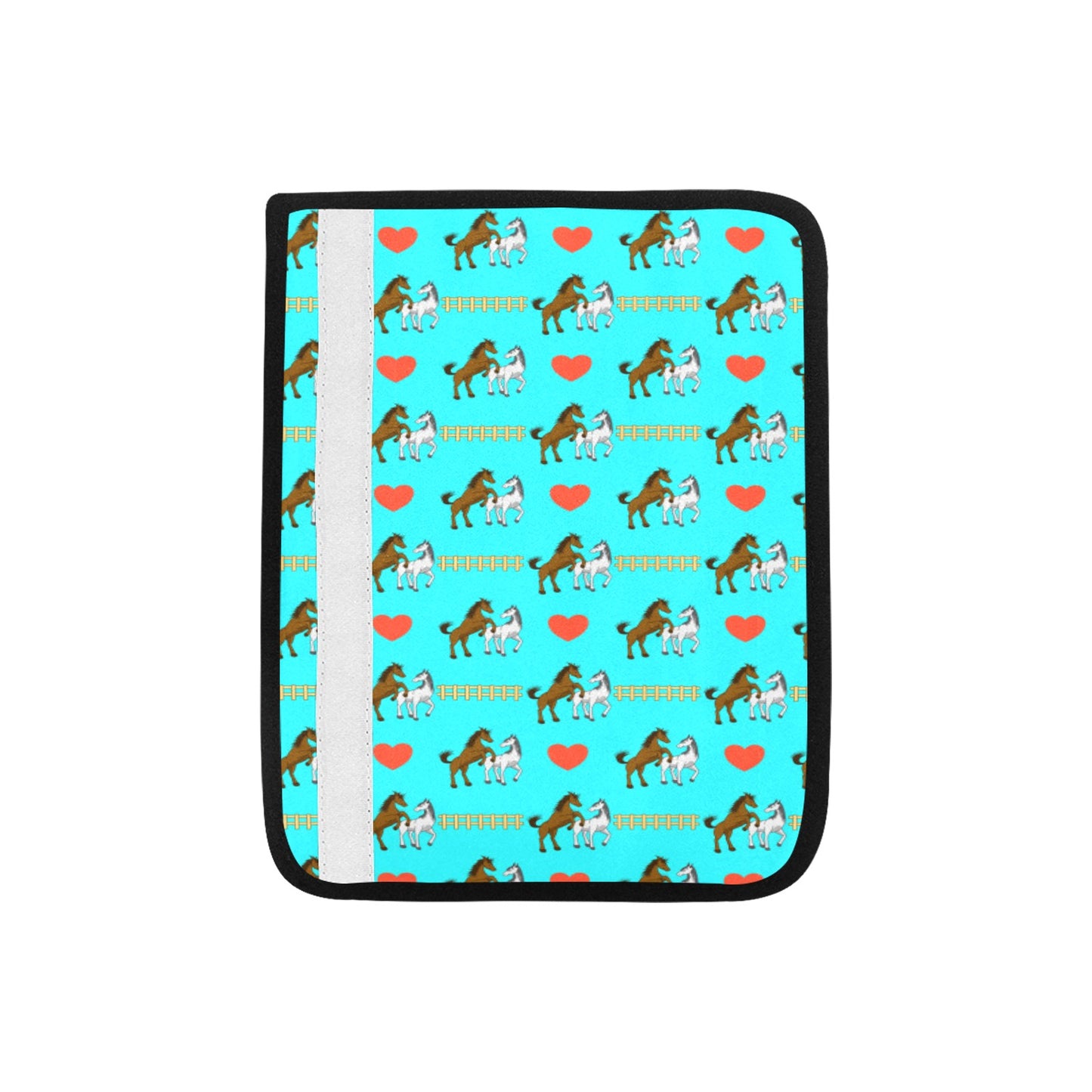 Horse Couple Love Print Design LKS309 Car Seat Belt Cover