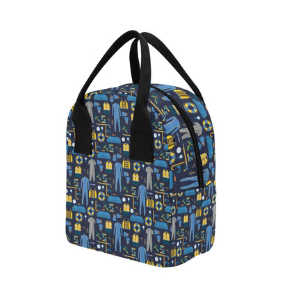 Scuba Equipment Print Design LKS305 Insulated Lunch Bag