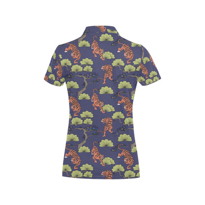 Tiger Pattern Japan Style Women's Polo Shirt