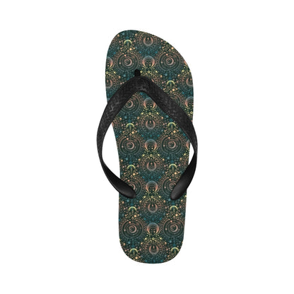 Sun Moon Print Design LKS307 Flip Flops