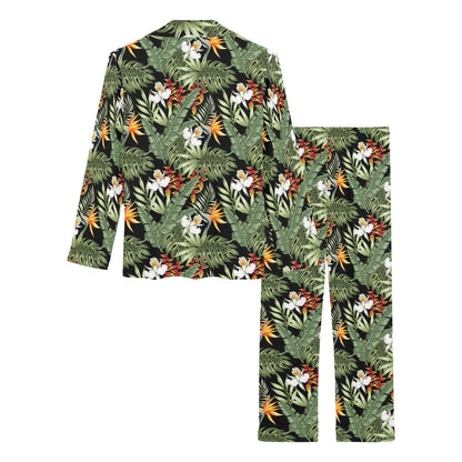 Bird Of Paradise Pattern Print Design 02 Women's Long Pajama Set