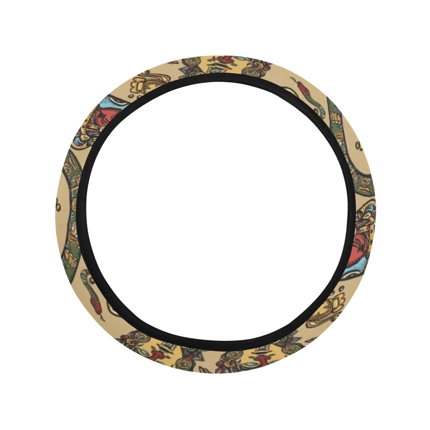 Totem Print Design LKS305 Steering Wheel Cover with Elastic Edge