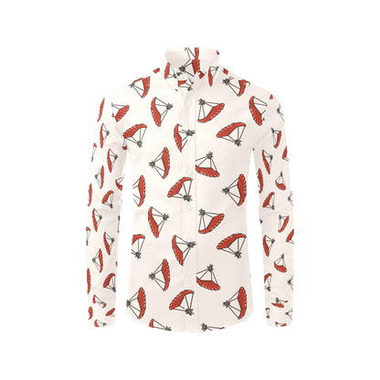Skydiver Print Design LKS302 Men's Long Sleeve Dress Shirt