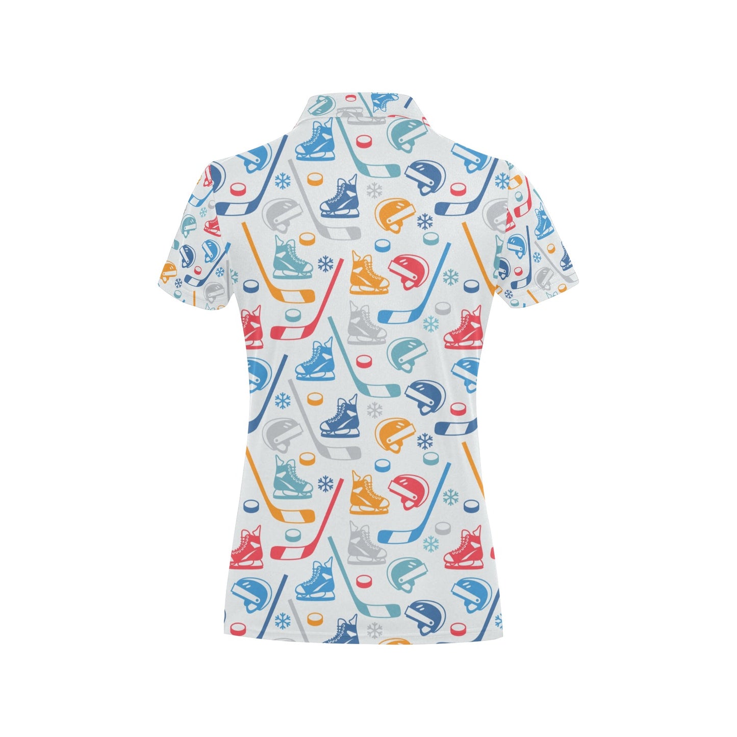 Hockey Equipment Print Design LKS301 Women's Polo Shirt