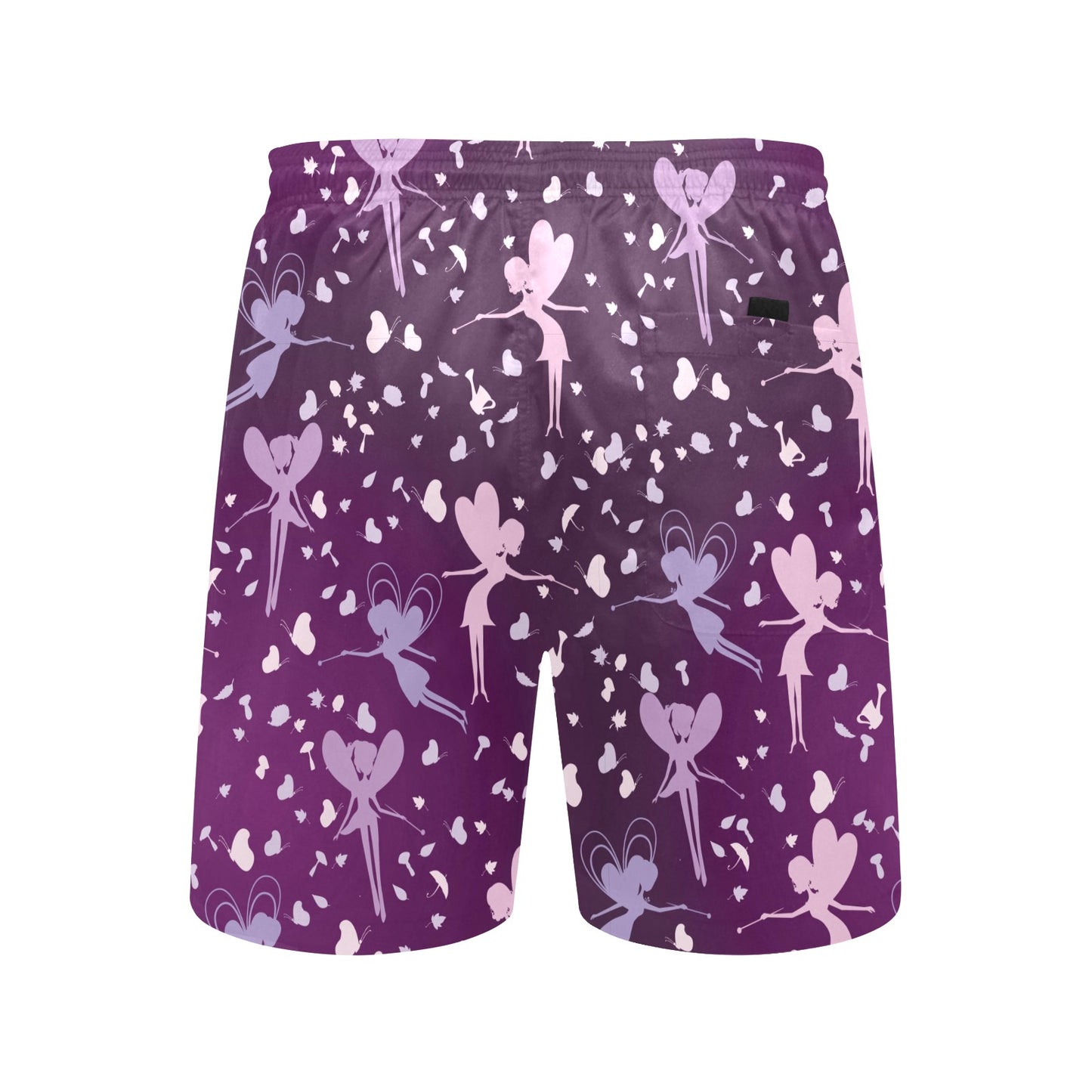 Fairy Pink Print Pattern Men's Swim Trunks Beach Shorts