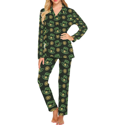 St Patricks Day Print Design LKS308 Women's Long Pajama Set