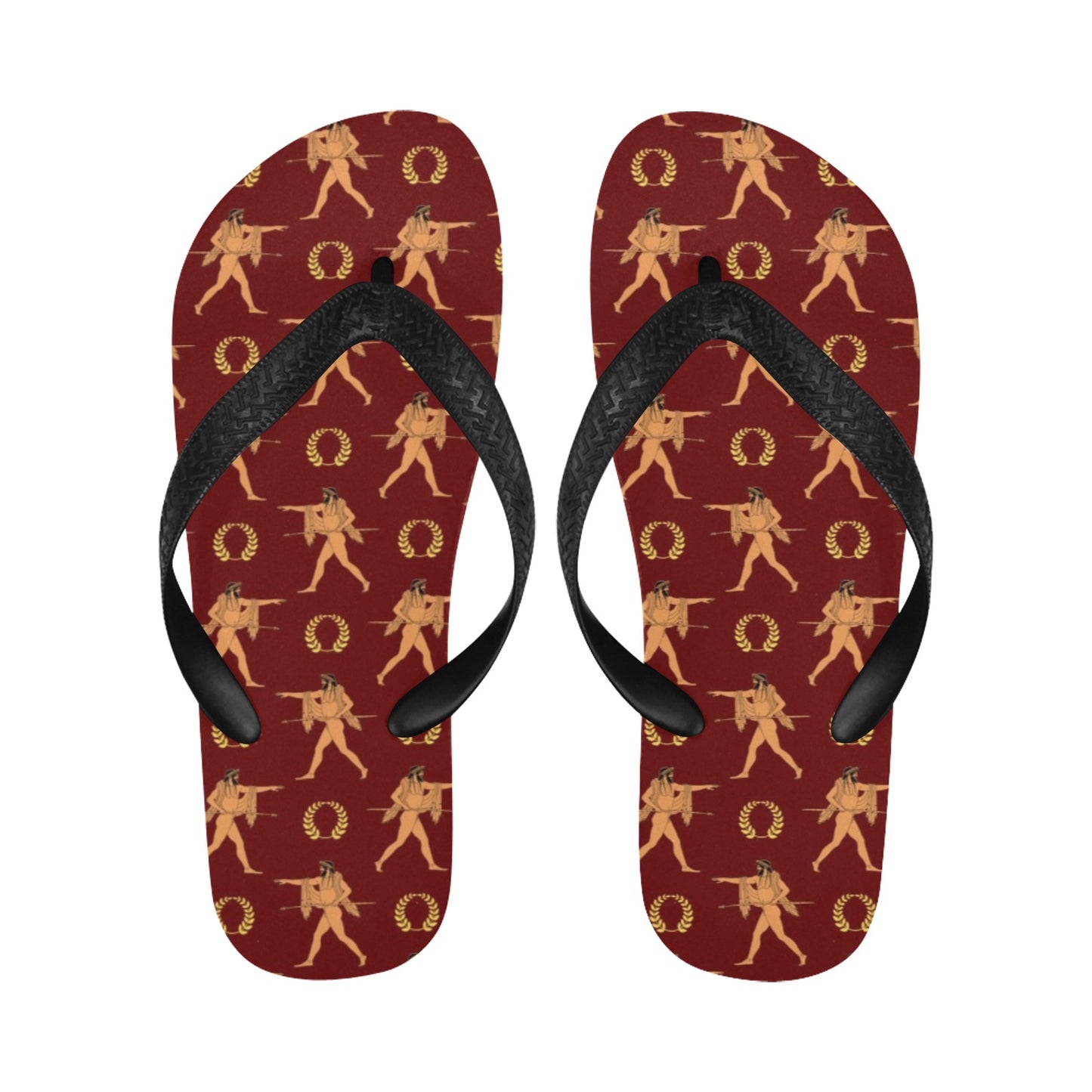 Ancient Greek Print Design LKS307 Flip Flops