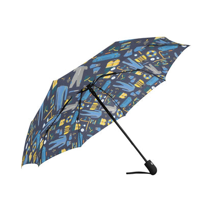 Scuba Equipment Print Design LKS305 Anti-UV Automatic Umbrella