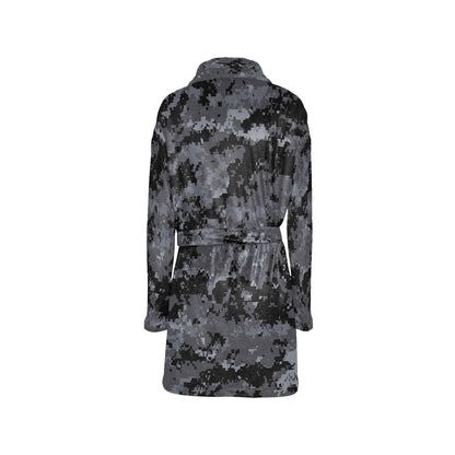 ACU Digital Black Camouflage Women's Fleece Robe