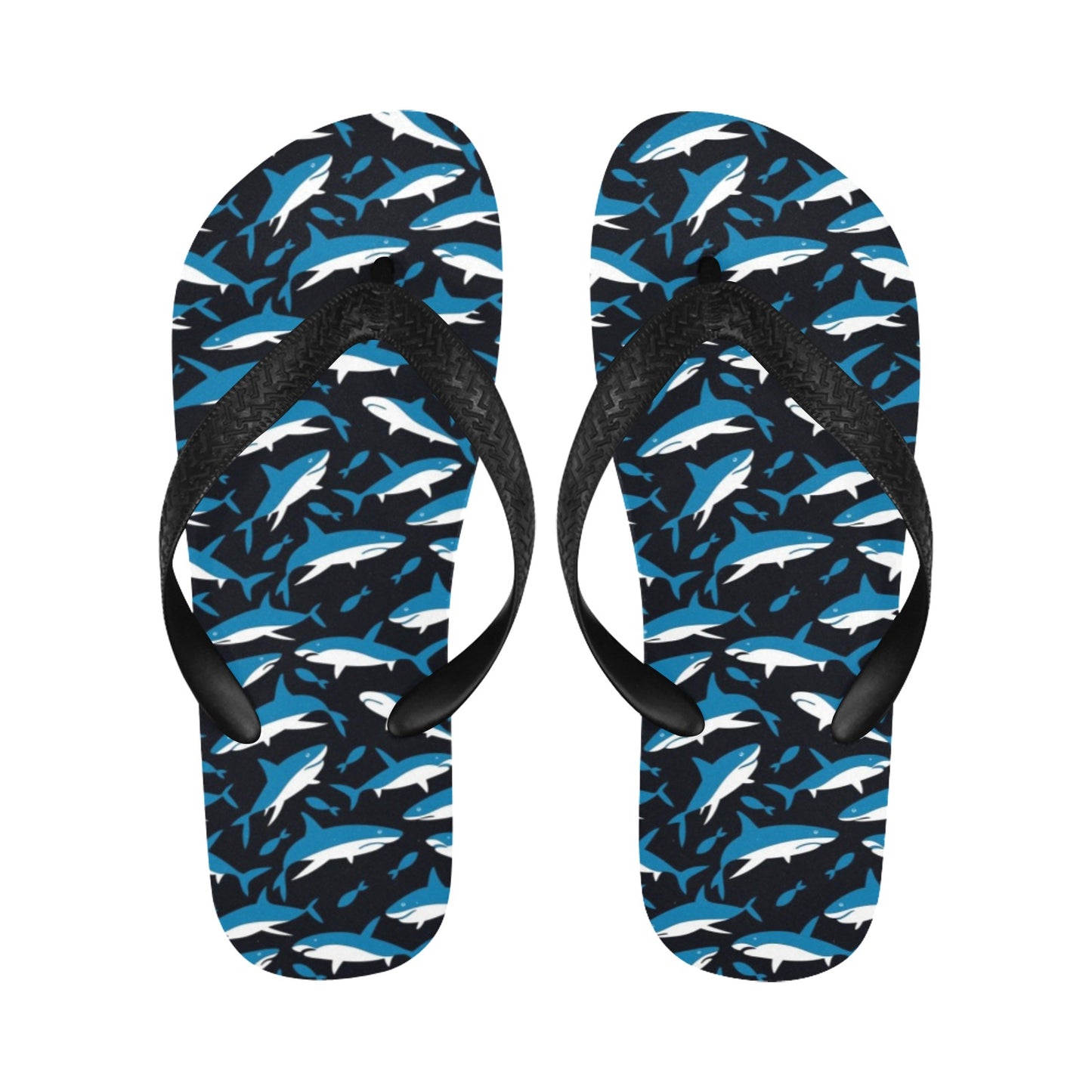 Shark Print Design LKS303 Flip Flops