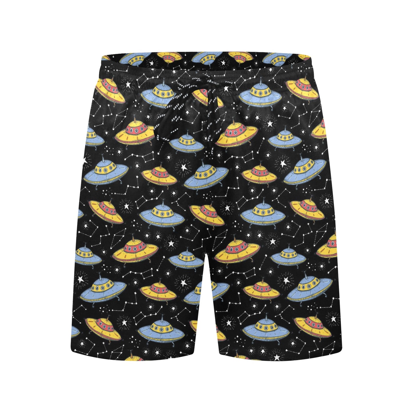UFO Print Design LKS307 Men's Swim Trunks Beach Shorts