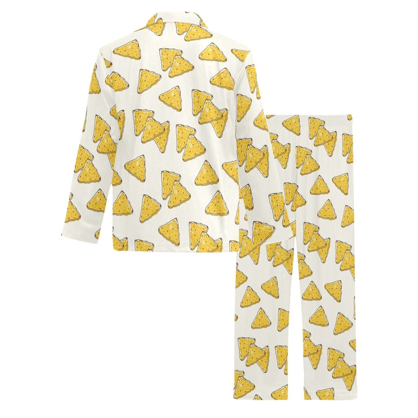 Nachos Pattern Print Design A01 Men's Long Pajama Set