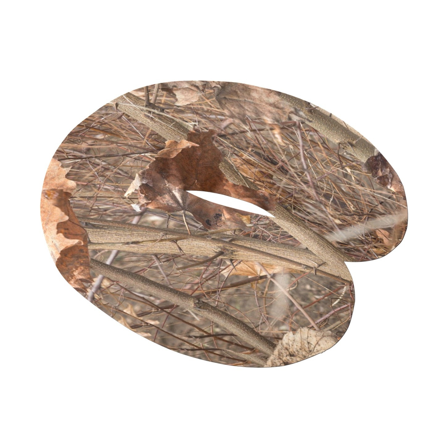 Camo Realistic Tree Forest Autumn Print U-Shaped Travel Neck Pillow