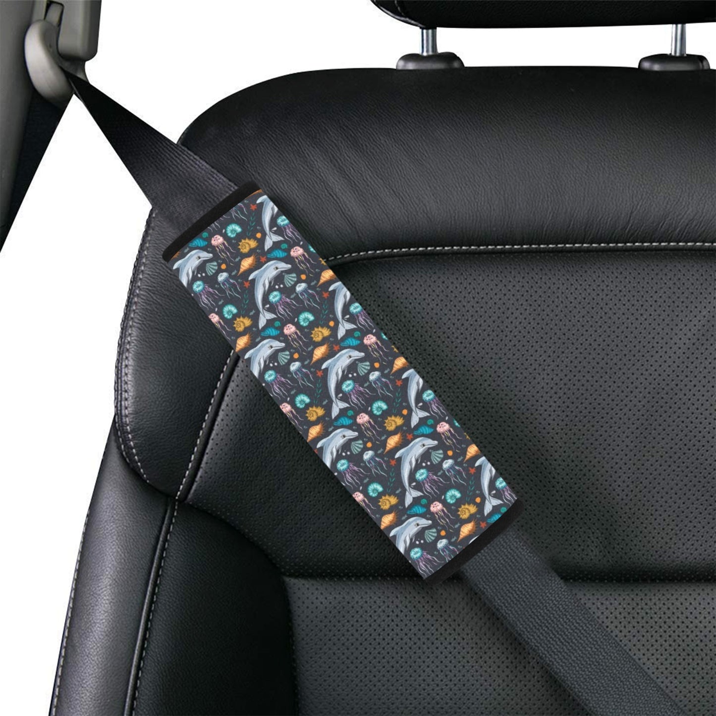 Underwater Dolphin Print Design LKS304 Car Seat Belt Cover