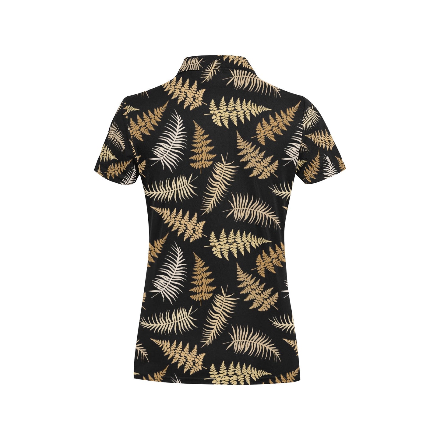 Fern Leave Bright Print Pattern Women's Polo Shirt
